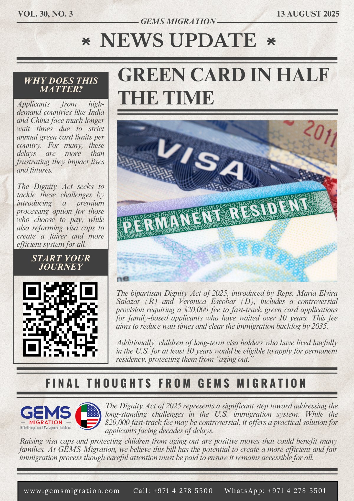 Green Card In Half The Time